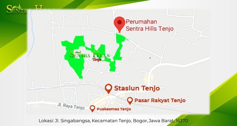 sentra hills tenjo mudah diakses dari stasiun krl tenjo