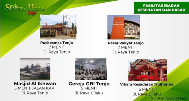 sentra hils tenjo dekat dengan berbagai tempat ibadah