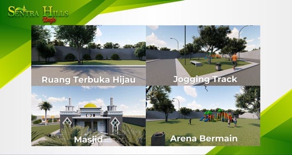 area hijau di sentra hills tenjo