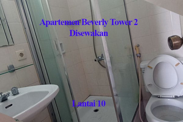 apartemen beverly tower disewakan kamar mandi