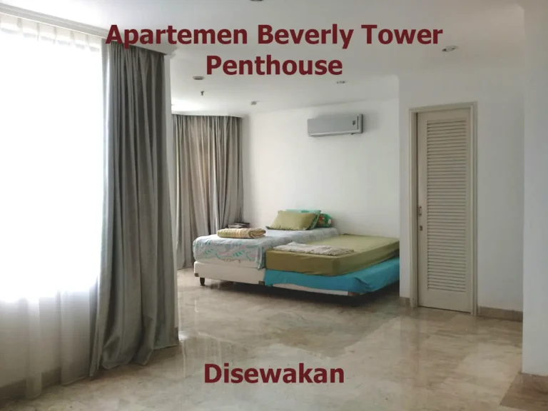apartemen beverly tower lantai 19 disewakan tipe penthouse