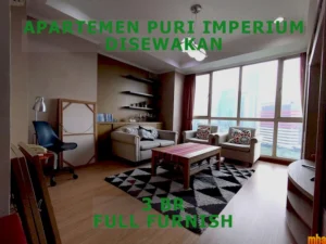 ruang keluarga apartemen imperium dengan kamar tidur