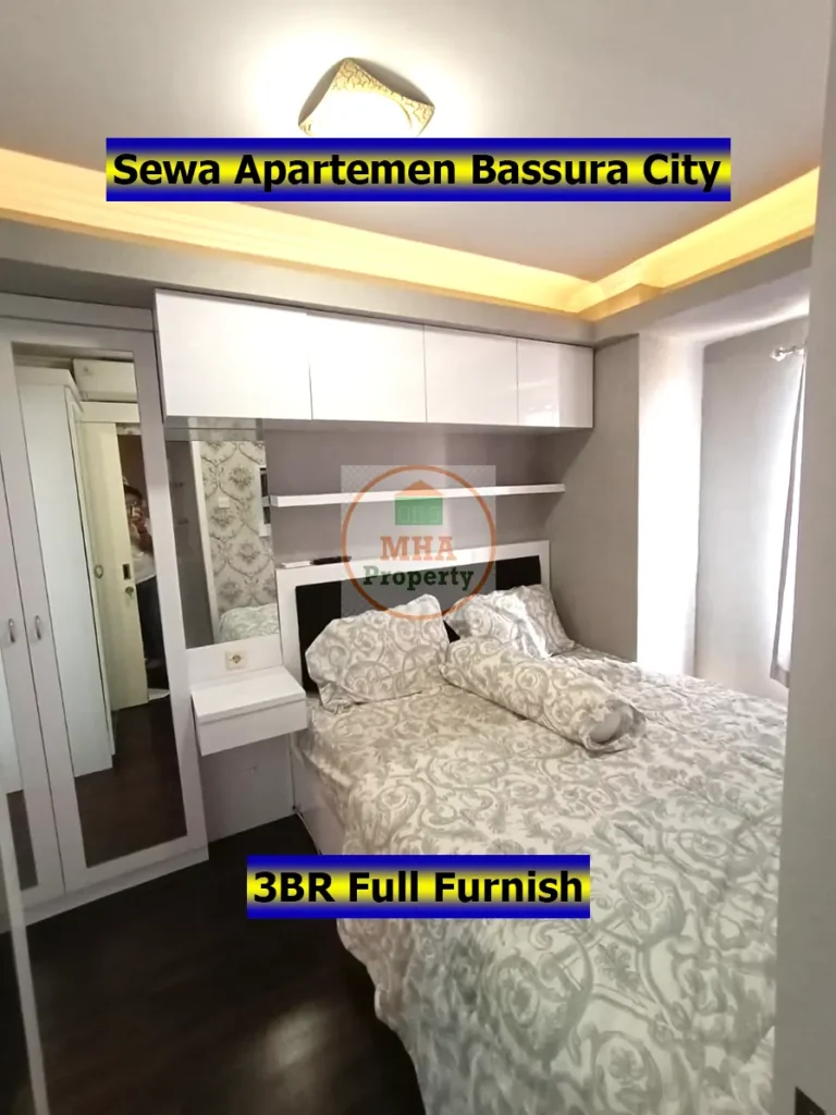 apartemen bassura city 3 kamar tidur siap huni disewakan