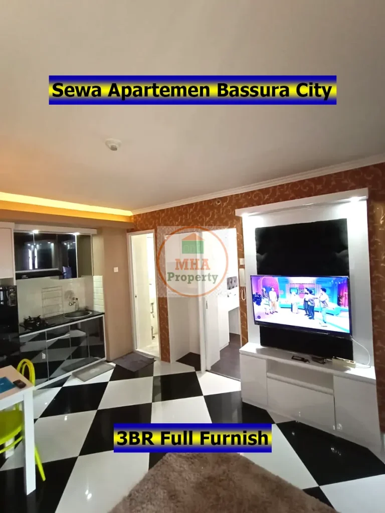 satu unit apartemen di bassura city kamar tidur disewakan