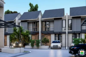 Desain eksterior jual rumah minimalis di tengah kota Bogor lingkungan asri dekat kebun raya