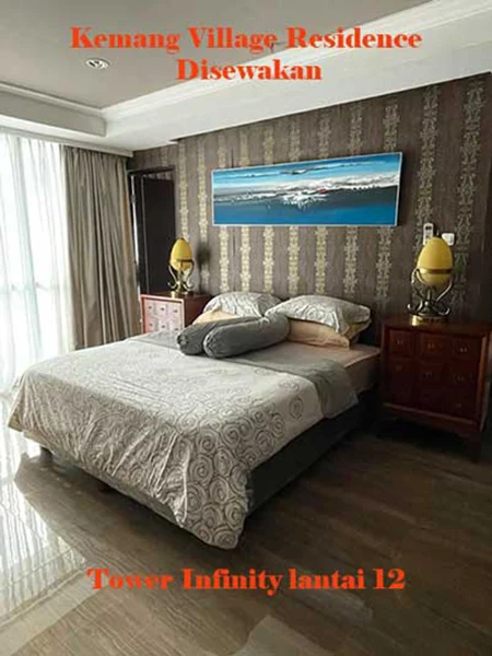 apartemen infinity tower 2 kamar tidur isewakan dalam kondisi full furnished