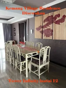 apartemen infinity i kemang village residence dua kamar tidur disewakan