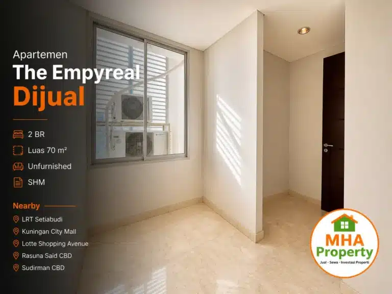 Kamar kedua yang bisa dijadikan ruang kerja di apartemen empyreal