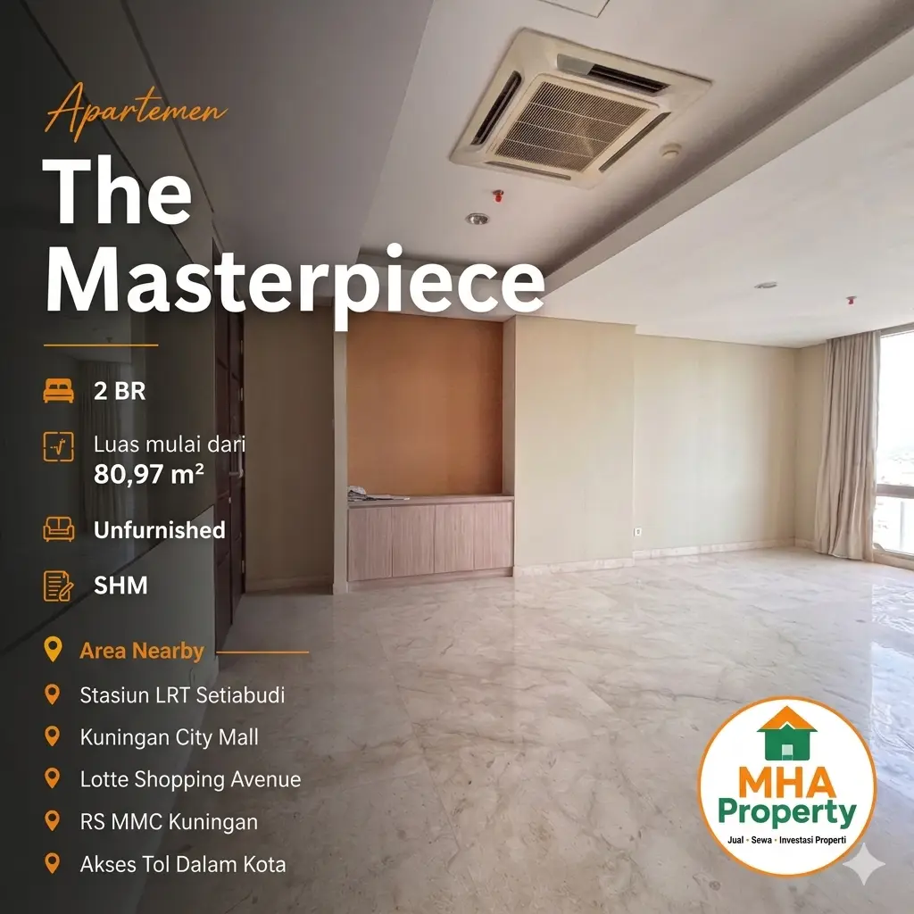 Kamar tidur unit 2BR The Masterpiece Condominium Epicentrum Kuningan