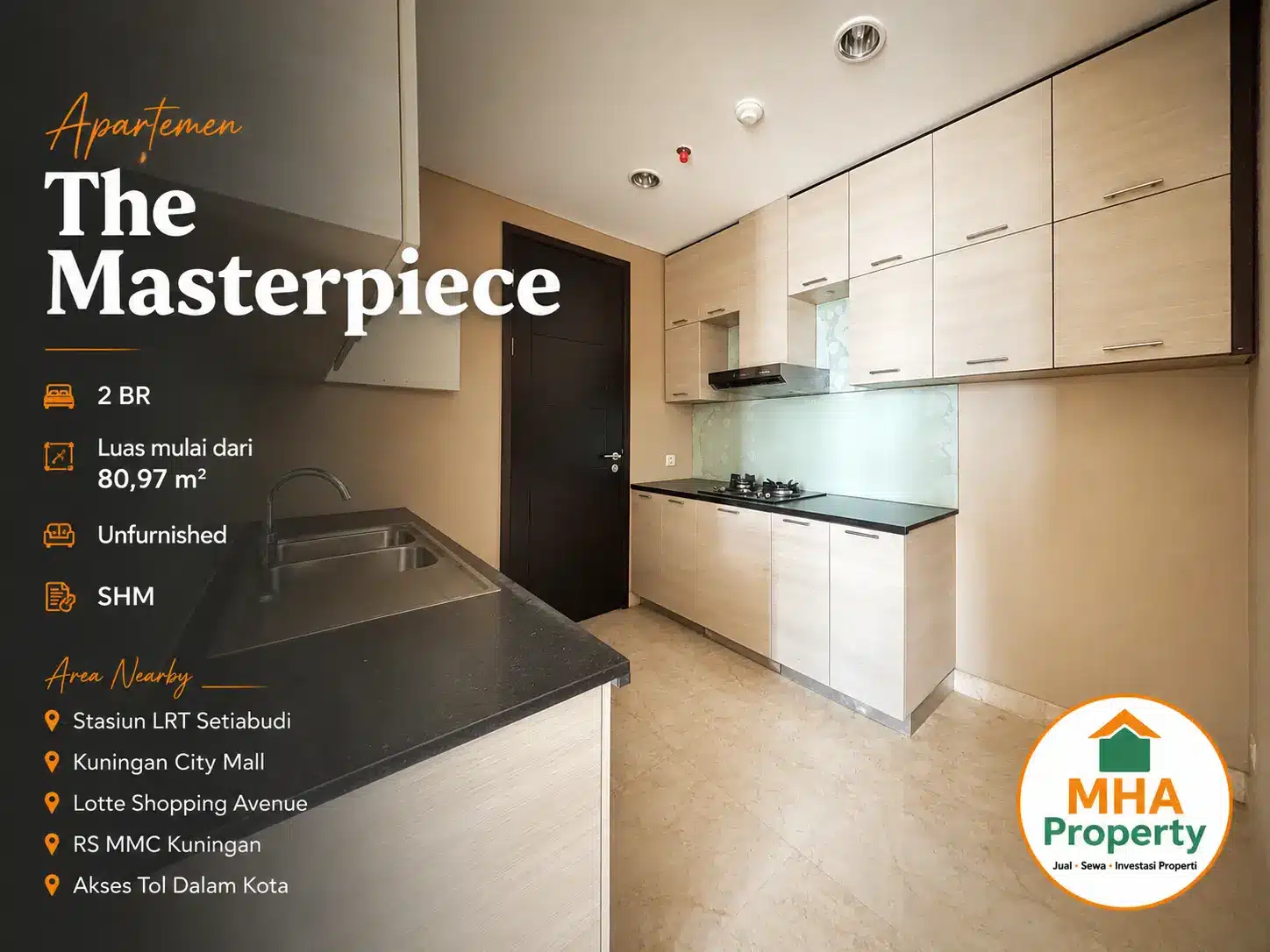 Dapur unit 2BR The Masterpiece Condominium Epicentrum Kuningan