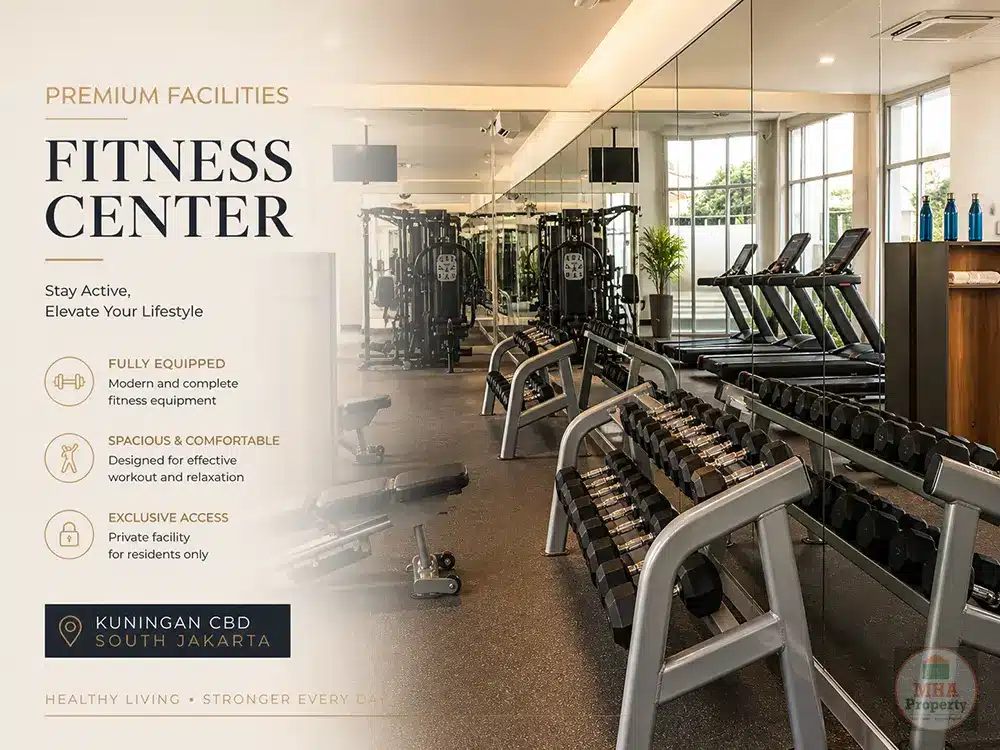 Fitness center The Grove Rasuna Epicentrum, fasilitas penghuni apartemen Empyreal dan Masterpiece Kuningan