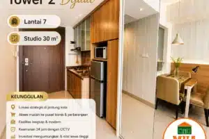 apartemen u residence tower 2 sisi dapurnya