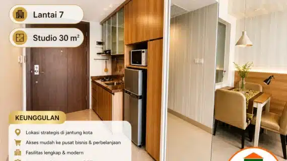 Jual Apartemen U Residence Tower 2 Karawaci Studio Furnished