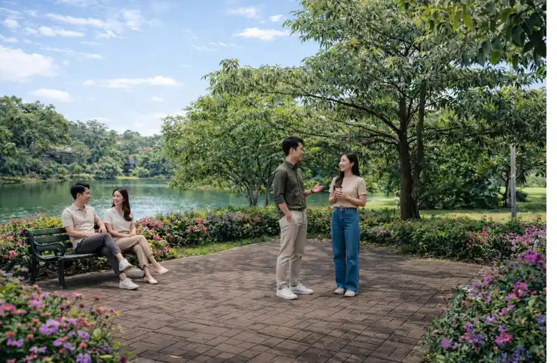 KPR rumah dua lantai Cisauk dengan lake view taman danau di Serpong Lakeville