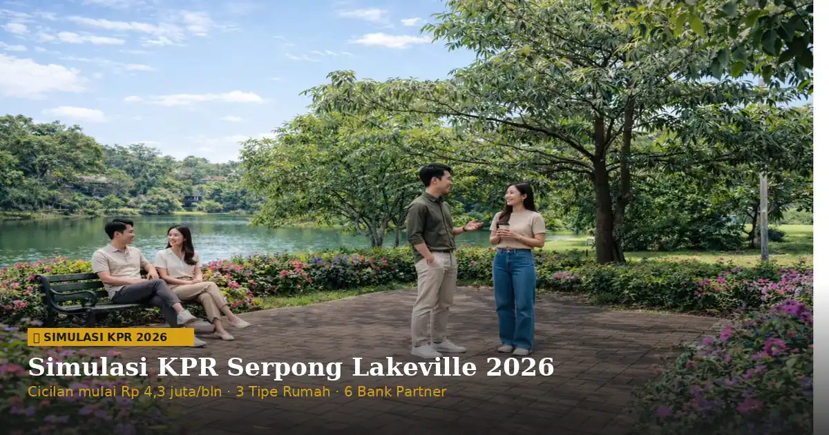 Serpong Lakeville rumah cluster 2 lantai kawasan Cisauk Serpong BSD dengan fasilitas resort living