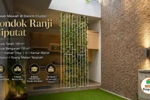Eksterior rumah cluster eksklusif dijual Pondok Ranji Ciputat harga 1,8 miliar