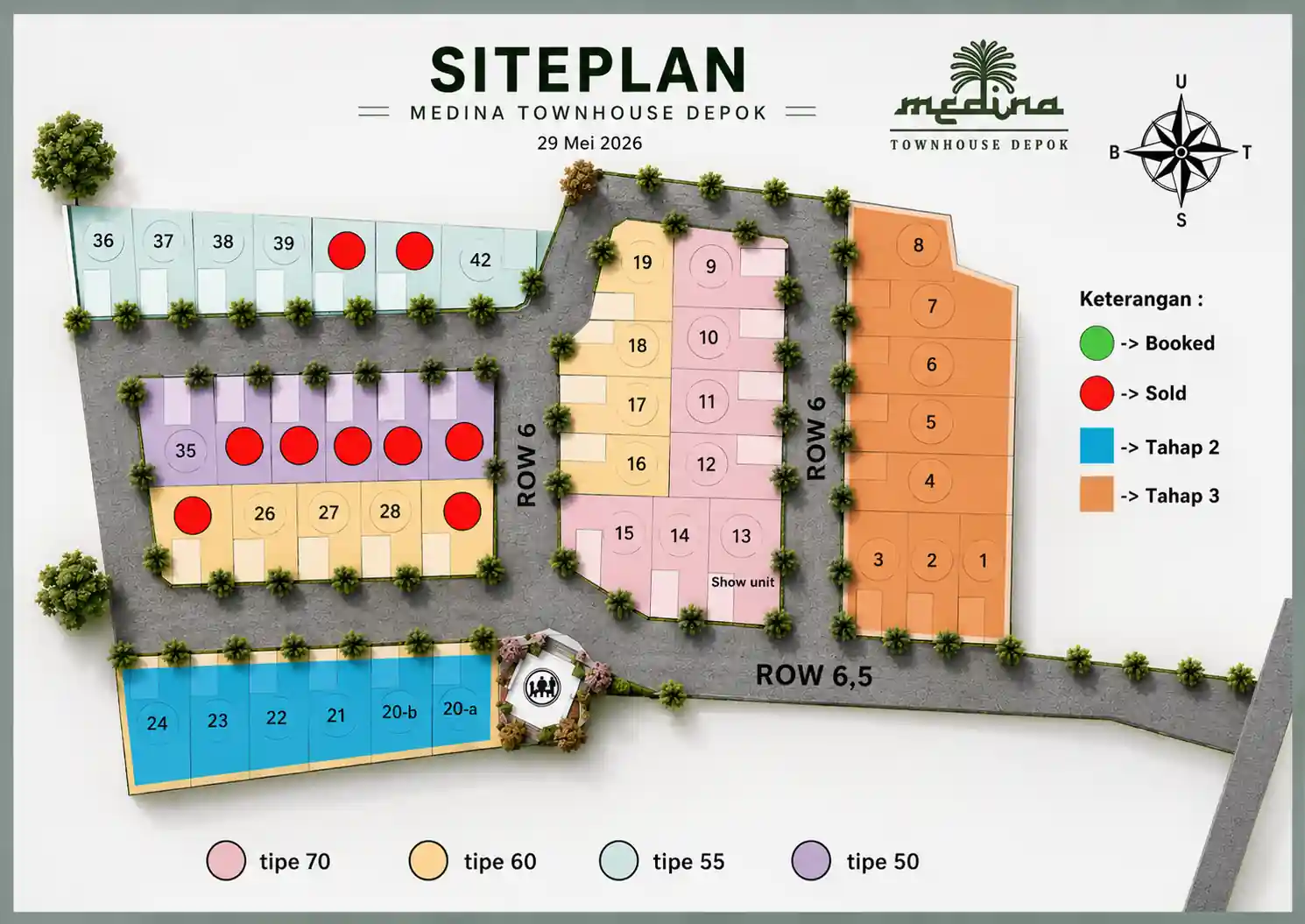 Siteplan Medina Townhouse Depok