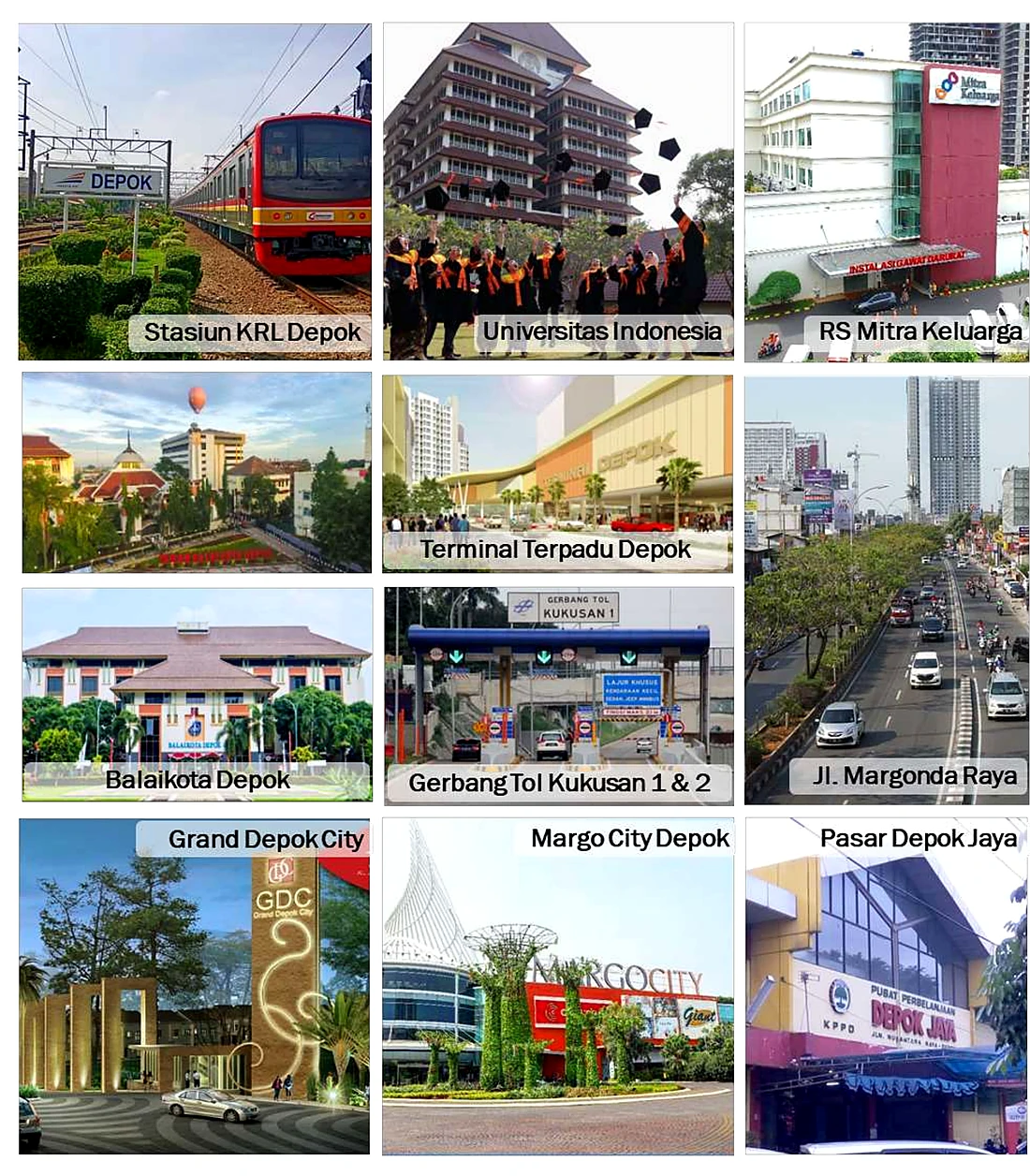 Fasilitas dan aksesibilitas sekitar Medina Townhouse Depok Kota Depok