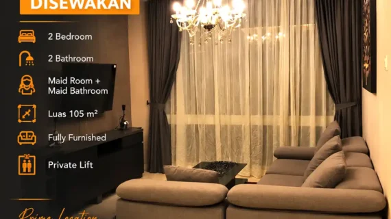 Sewa Apartemen Masterpiece Epicentrum 2BR 105 m² Full Furnished Lantai 30