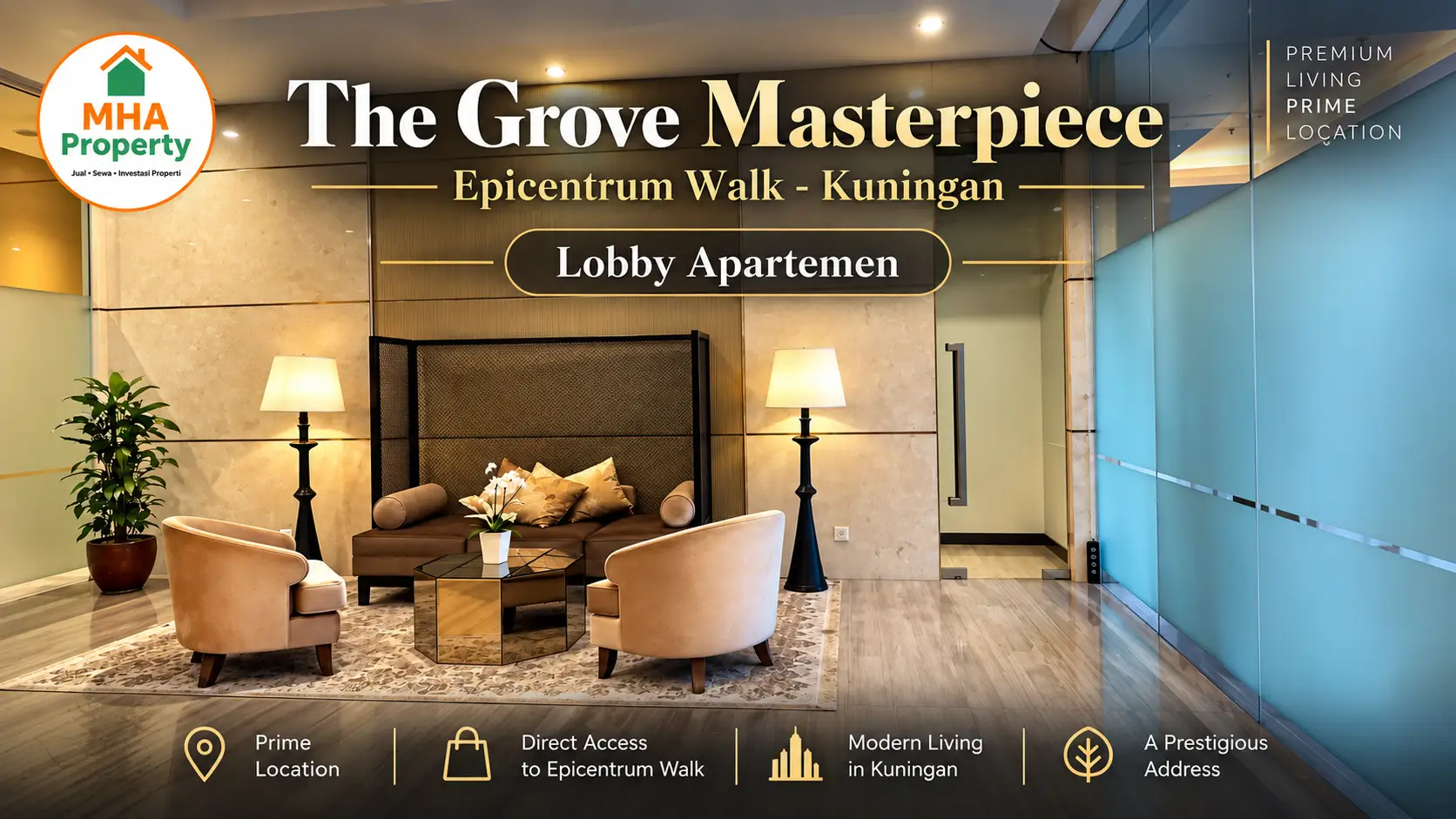 Area lobby apartemen Masterpiece Epicentrum The Grove Rasuna Epicentrum Kuningan