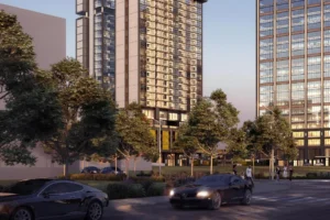 Gedung apartemen The Stature Residence di Kebon Sirih, Menteng, Jakarta Pusat