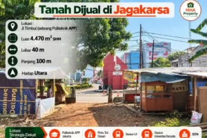 Area di balik gerbang tanah dijual di Jagakarsa Jakarta Selatan