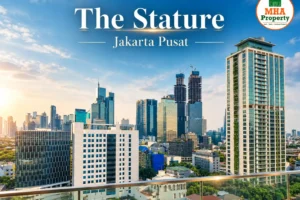 Pemandangan skyline Jakarta Pusat ke arah Thamrin dari The Stature Residence Kebon Sirih