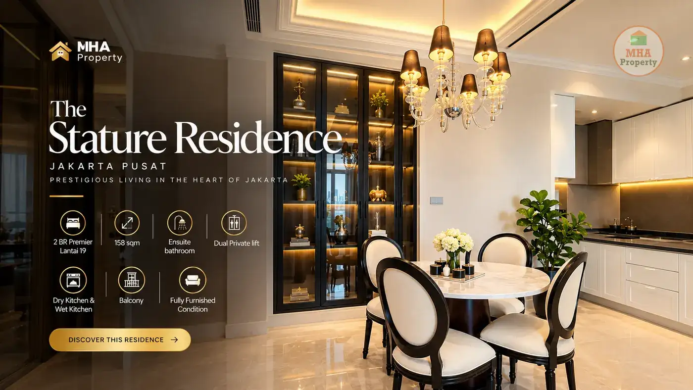 Sewa apartemen Menteng 2 kamar 158 m² tipe Premier di lantai 19 The Stature Residence