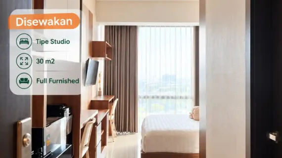 Sewa Apartemen U Residence Karawaci Studio Golf View Lantai 9
