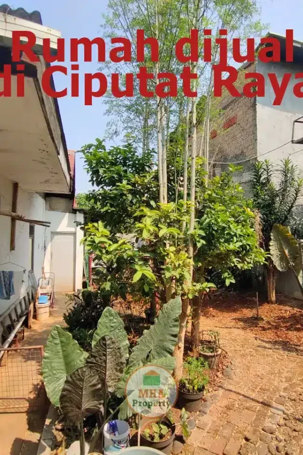 Halaman samping dan sisa tanah rumah dijual di Jalan Ciputat Raya Pondok Pinang