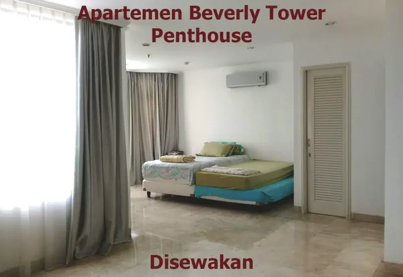 apartemen beverly tower lantai 19 disewakan tipe penthouse