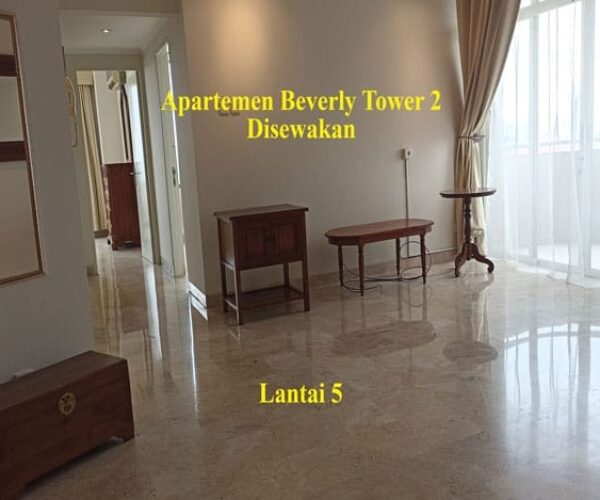 apartemen beverly tower 1 semi furnish disewakan