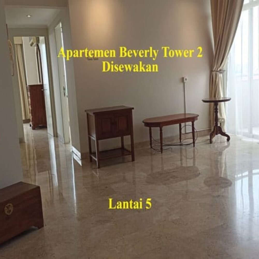 apartemen beverly tower 1 semi furnish disewakan
