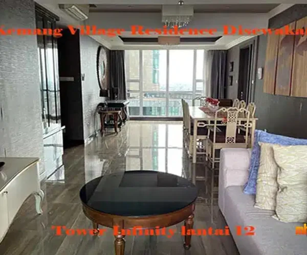 Ruang tamu di Sewa Apartemen Kemang Village Tower Infinity yang siap huni