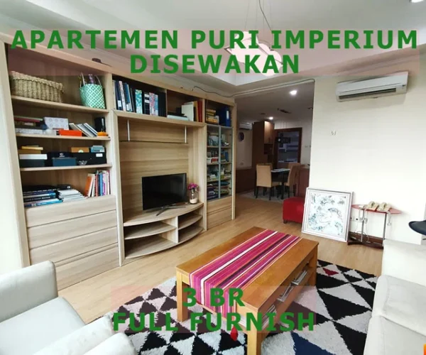 Apartemen Puri Imperium Disewakan 3 BR Full Furnish Ruang Keluarga Luas